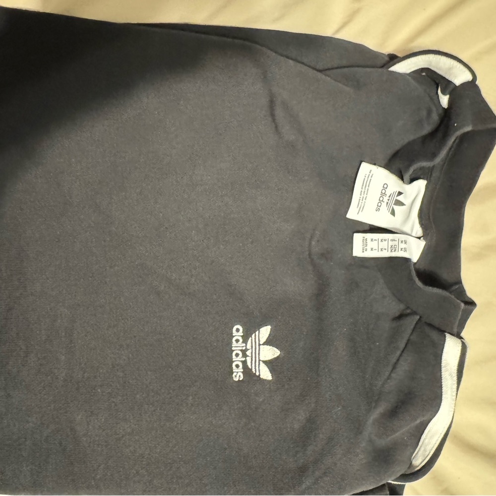 Adidas Charcoal Sweatshirt with White Logo